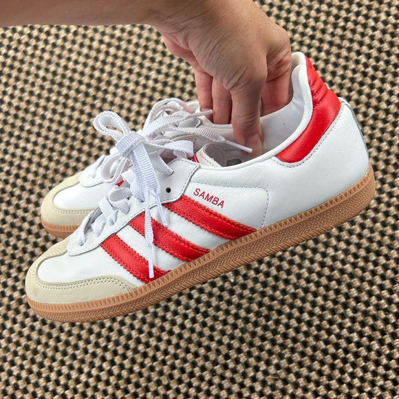 Adidas Samba Shoes in Solar Red - Picture 5 of 11